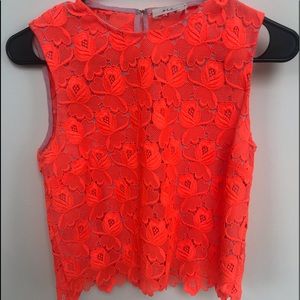 A.L.C lace (lined) bright crop top
